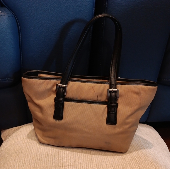Vintage Coach Limited Edition Tan and Black Tote Bag Hand Bag - Picture 1 of 9